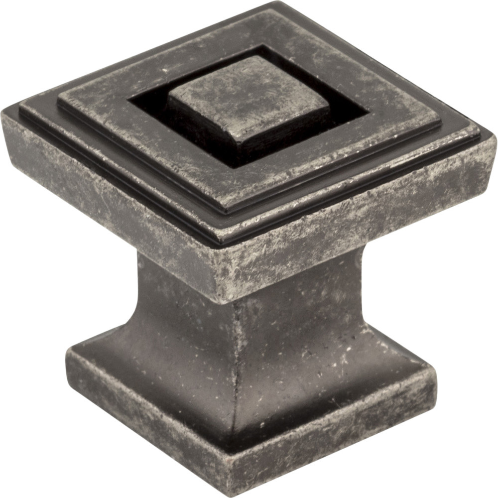 Jeffrey Alexander by Hardware Resources 585DP 1" Overall Length Zinc Die Cast Square Cabinet Knob.  Packag