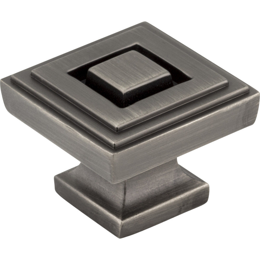 Jeffrey Alexander by Hardware Resources 585L-BNBDL 1-1/4" Overall Length Zinc Die Cast Square Cabinet Knob.  Pa