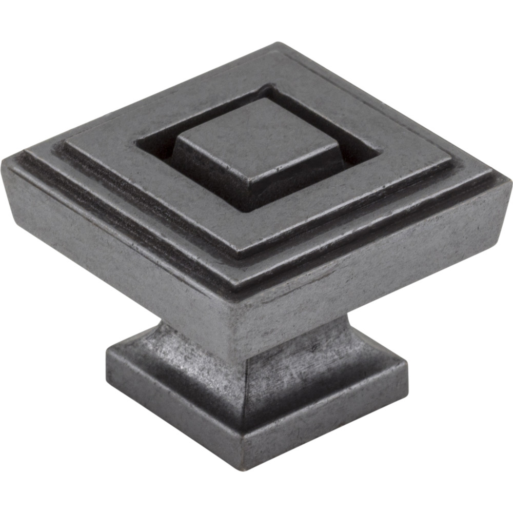 Jeffrey Alexander by Hardware Resources 585L-DACM 1-1/4" Overall Length Zinc Die Cast Square Cabinet Knob.  Pa