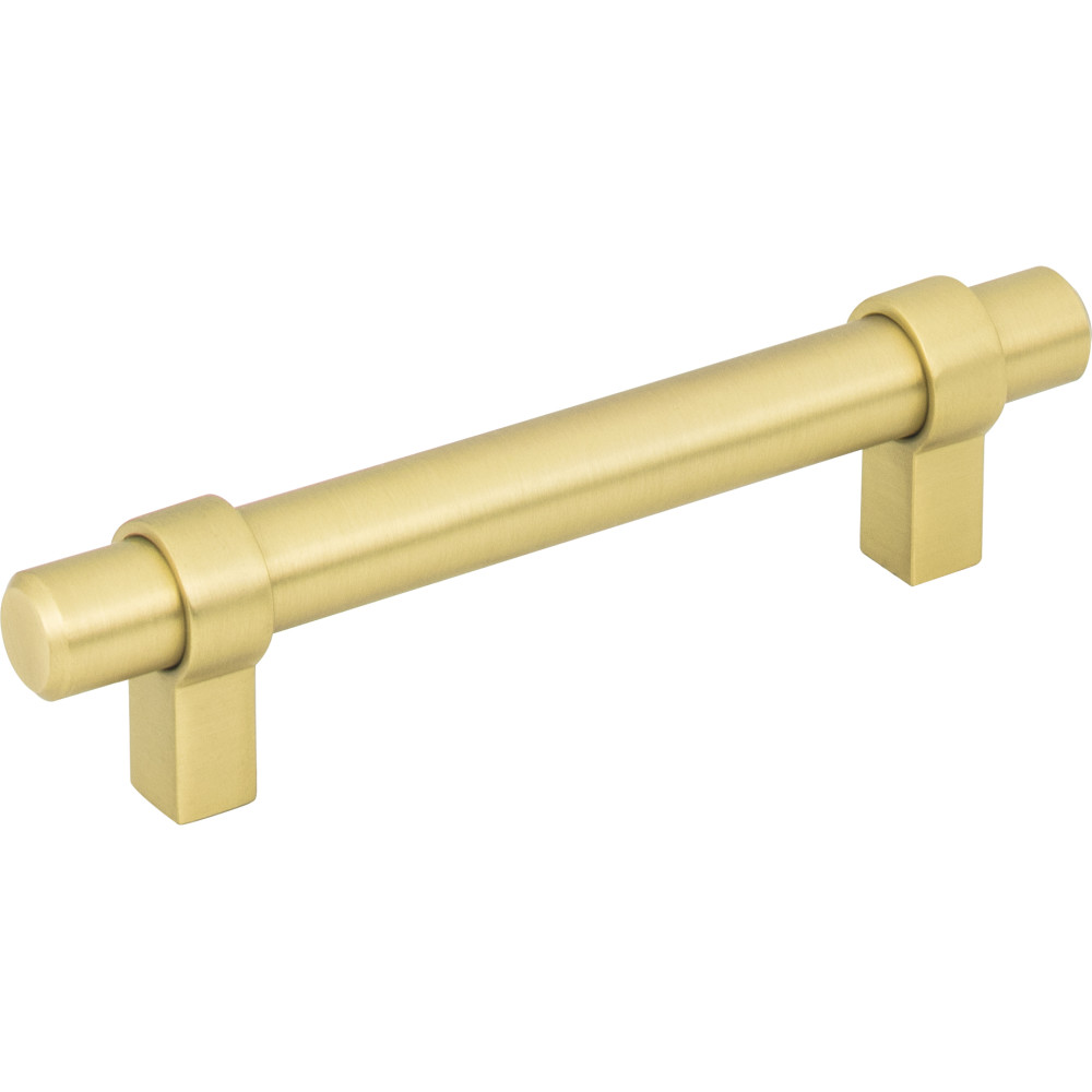 Jeffrey Alexander by Hardware Resources 596BG Key Grande Cabinet Pull 5-3/8" Overall Length Cabinet Bar Pull. Holes are 96 mm center-to-center. Finish in Brushed Gold