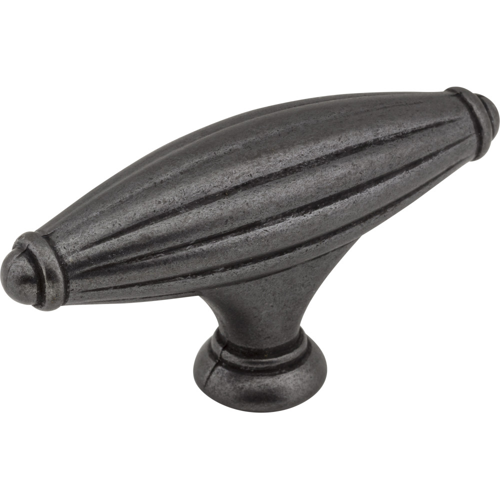 Jeffrey Alexander by Hardware Resources 618L-DACM 2-15/16"  Overall Length Ribbed Cabinet Knob. Packaged with 
