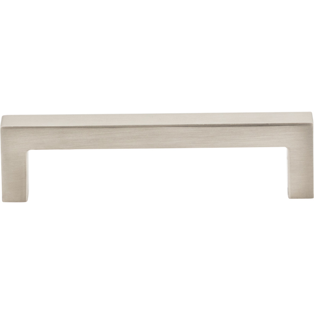 Elements by Hardware Resources 625-96SN 105mm overall length square bar pull.  Holes are 96mm center
