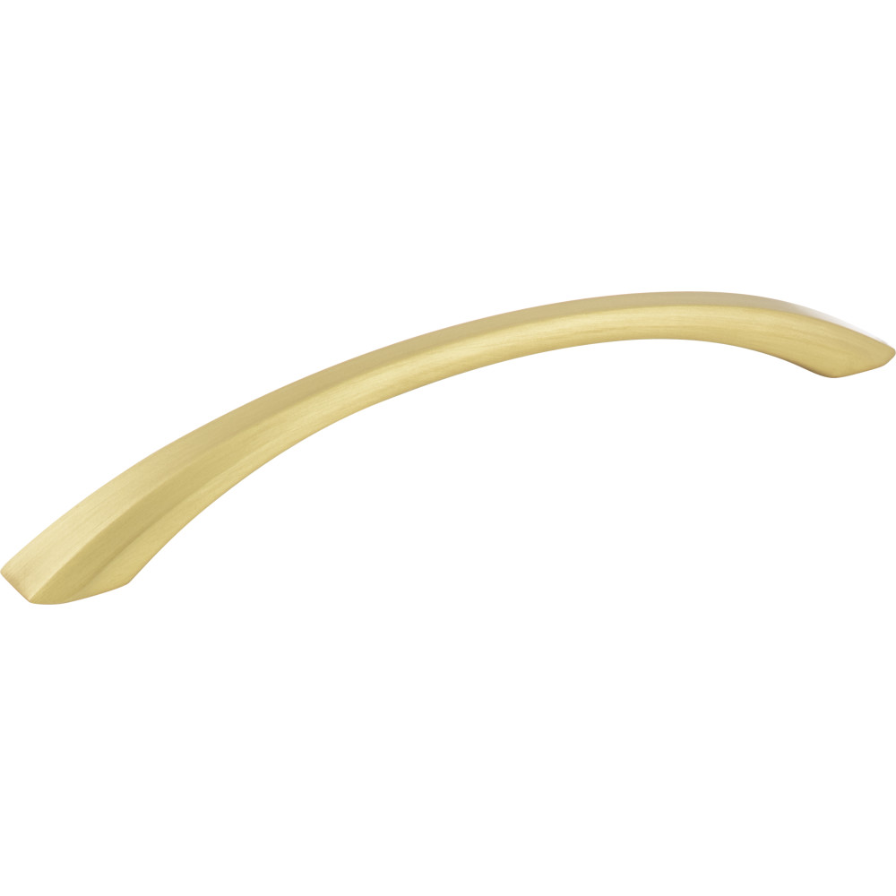 Jeffrey Alexander by Hardware Resources 678-160BG Wheeler Cabinet Pull 7-1/2" Overall Length. Holes are 160 mm center-to-center. Finish in Brushed Gold