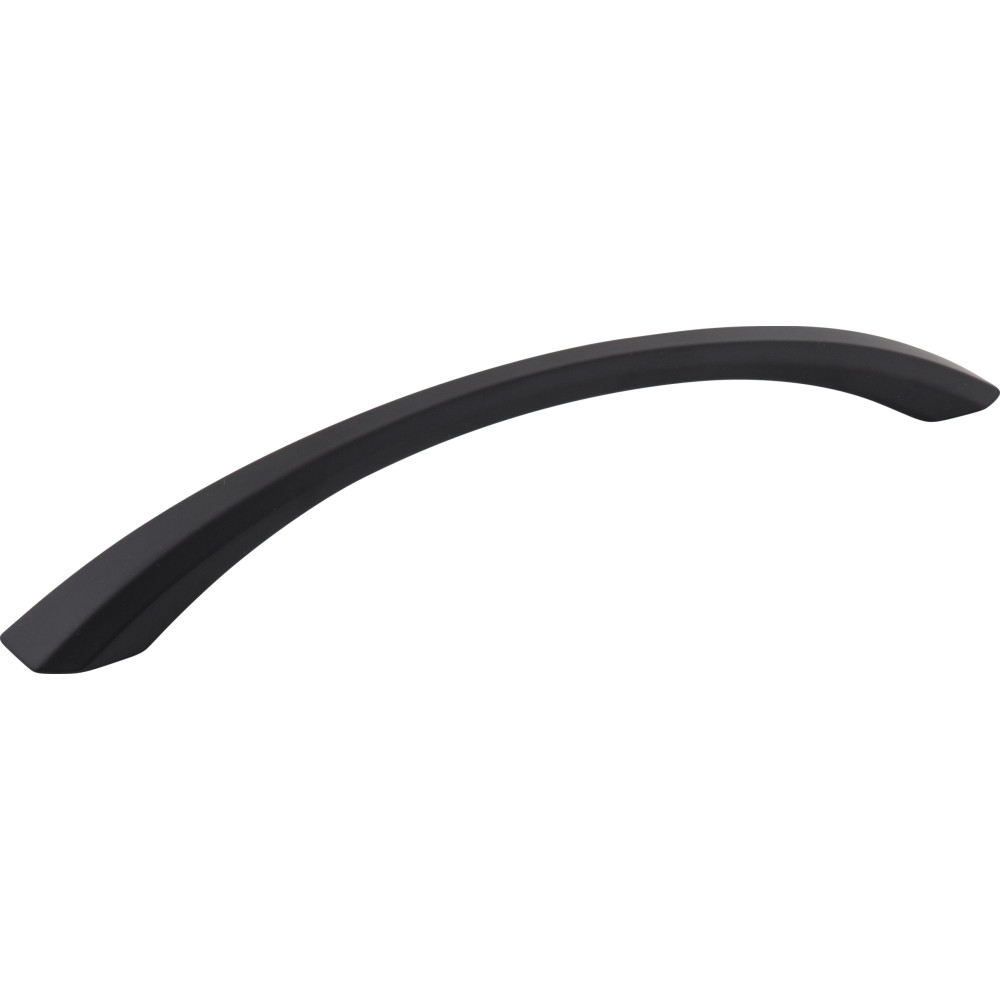 Jeffrey Alexander by Hardware Resources 678-160MB Wheeler Cabinet Pull 7-1/2" Overall Length. Holes are 160 mm center-to-center. Finish in Matte Black