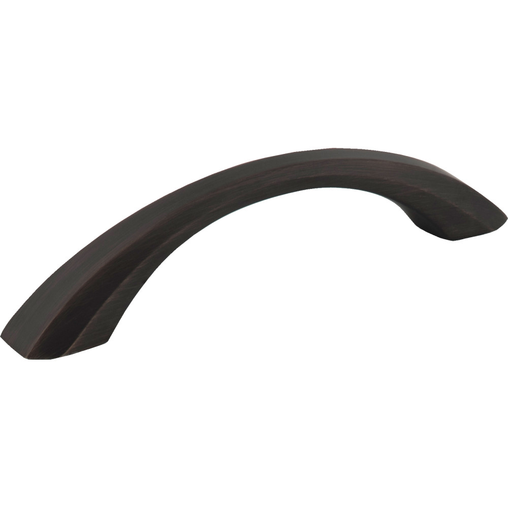Jeffrey Alexander by Hardware Resources 678-96DBAC Wheeler Cabinet Pull 5" Overall Length. Holes are 96 mm center-to-center. Finish in Brushed Oil Rubbed Bronze