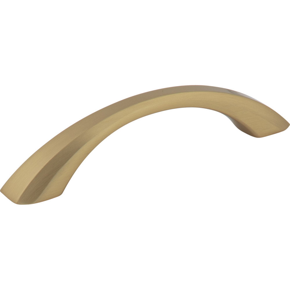 Jeffrey Alexander by Hardware Resources 678-96SBZ Wheeler Cabinet Pull 5" Overall Length. Holes are 96 mm center-to-center. Finish in Satin Bronze