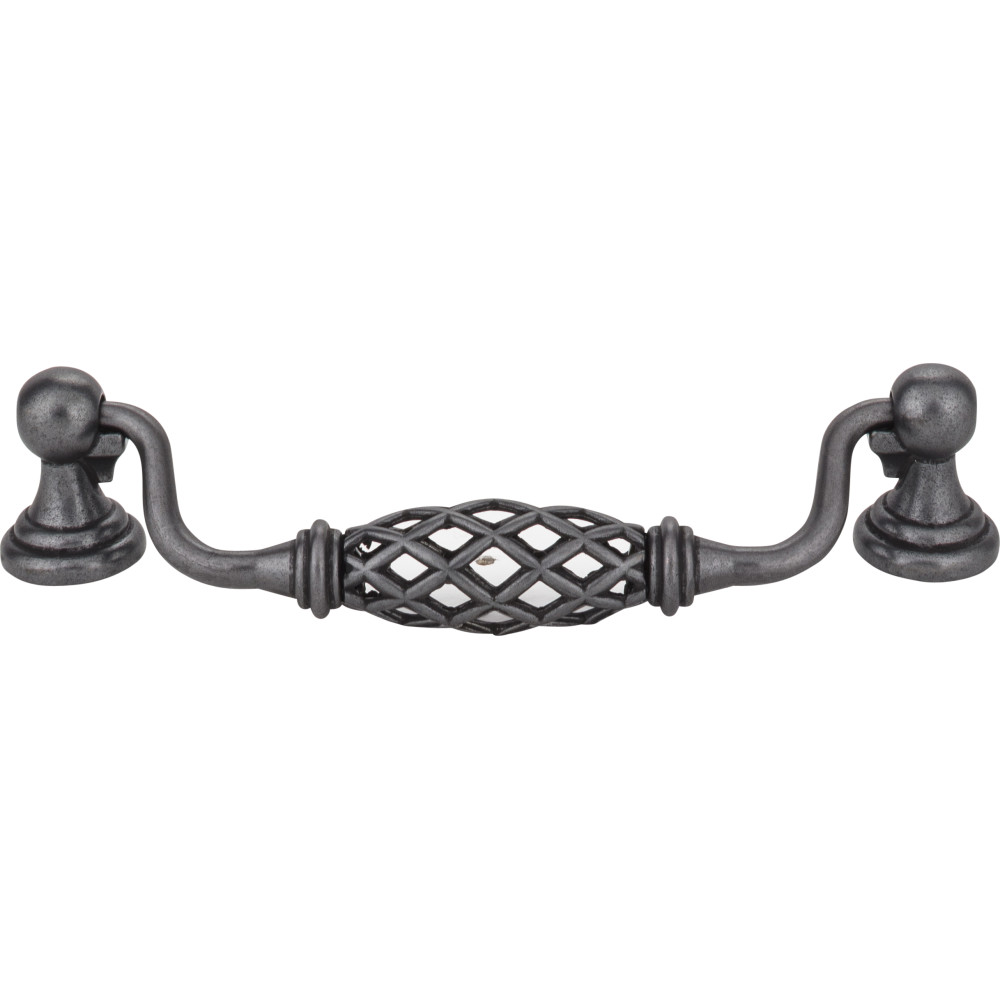 Jeffrey Alexander by Hardware Resources 749-128DACM 5-15/16" OL Birdcage Pull w/backplates 128mm CC  with two 8/