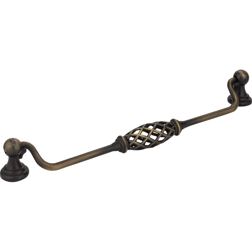 Jeffrey Alexander by Hardware Resources 749-224ABSB 9-3/4" Overall Length Birdcage Cabinet Pull with backp      