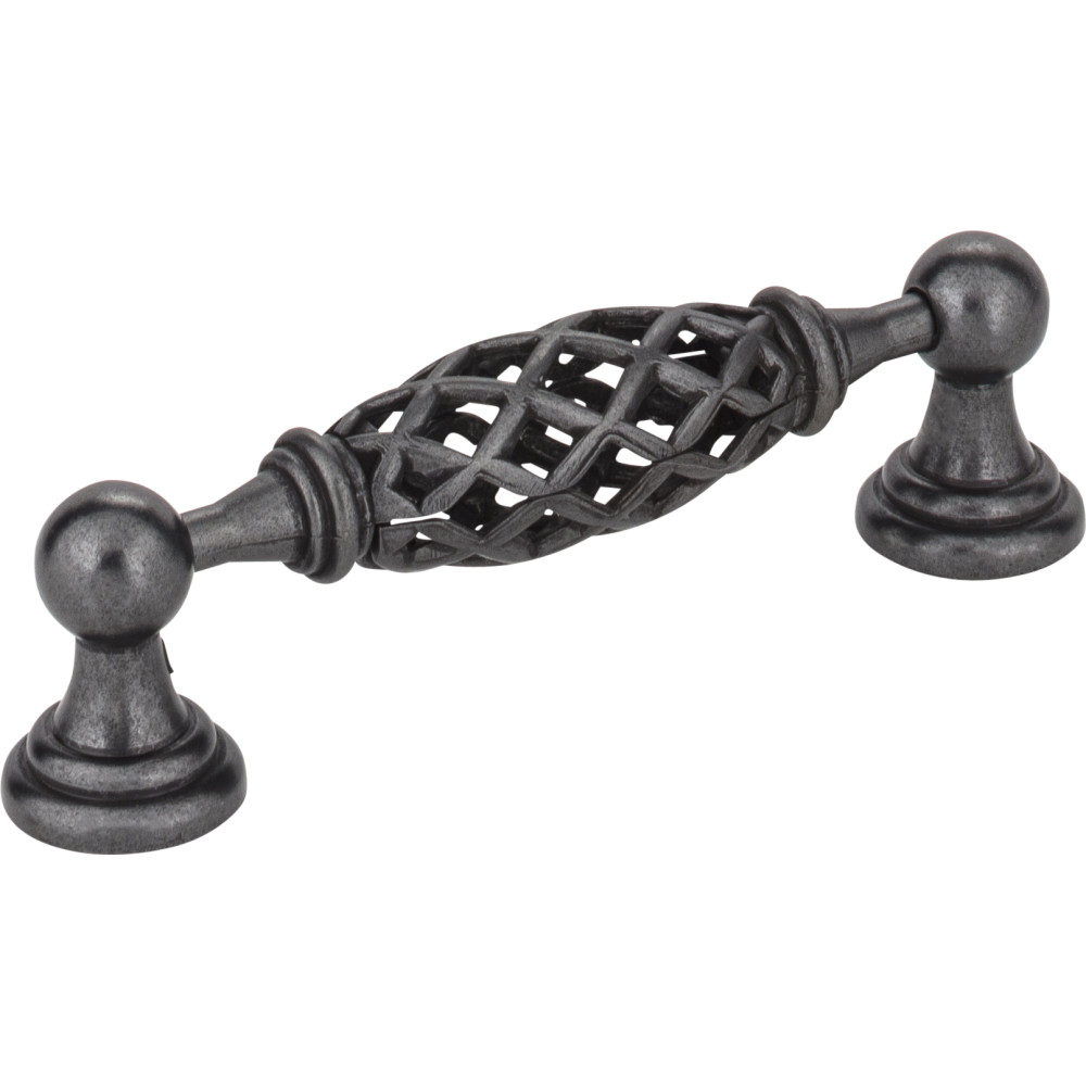 Jeffrey Alexander by Hardware Resources 749-96B-DACM 4-11/16" Overall Length Birdcage Cabinet Pull. Holes are 96m