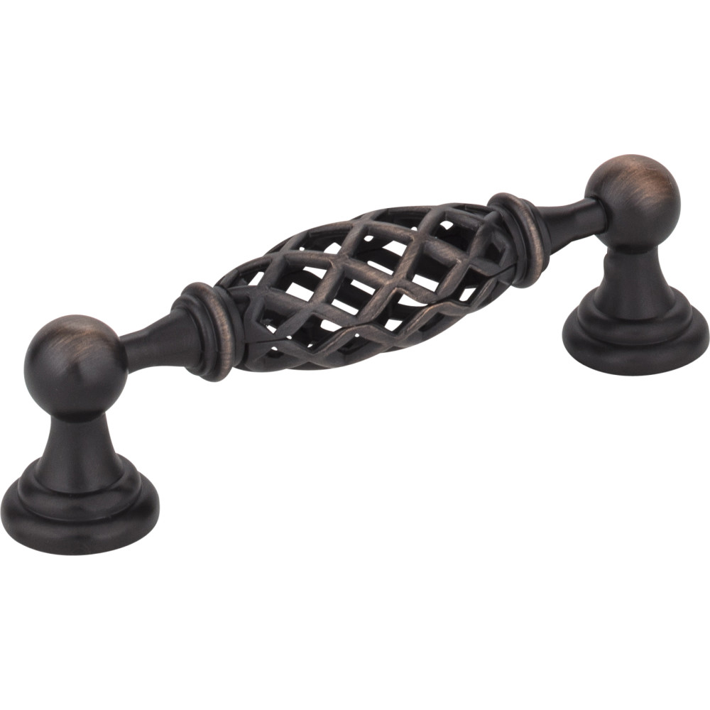 Jeffrey Alexander by Hardware Resources 749-96B-DBAC 4-11/16" Overall Length Birdcage Cabinet Pull. Holes are 96m