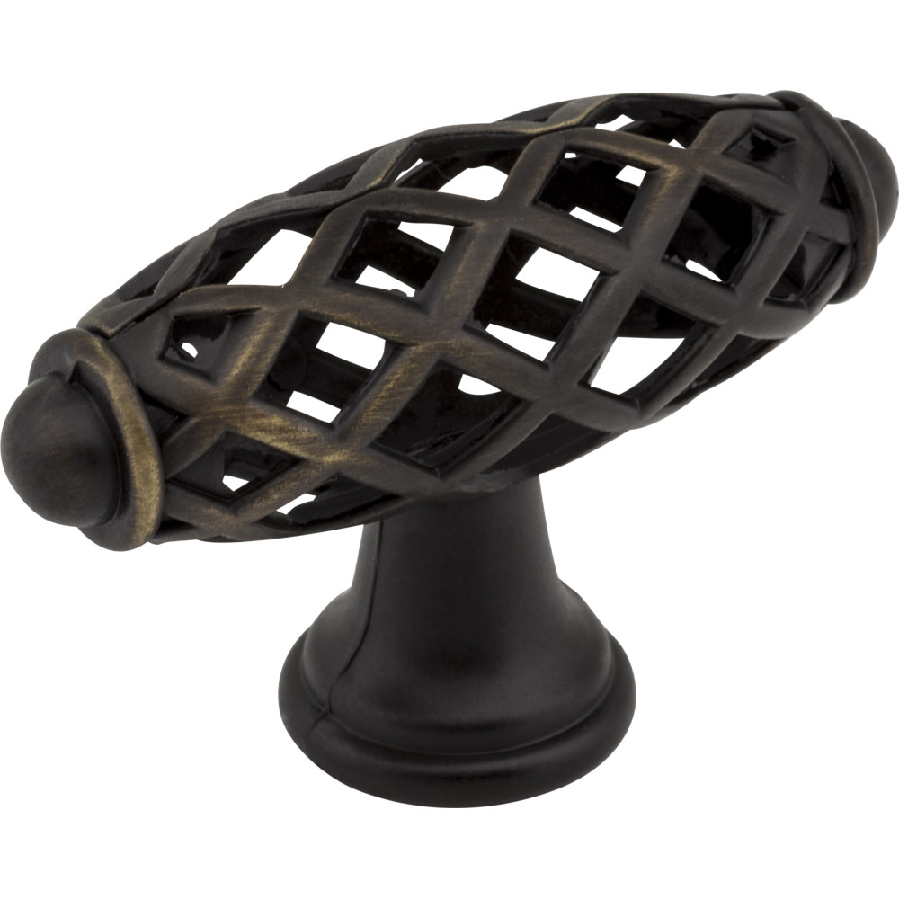 Jeffrey Alexander by Hardware Resources 749ABSB 2-5/16" Overall Length Bird Cage Cabinet Knob. Packaged     