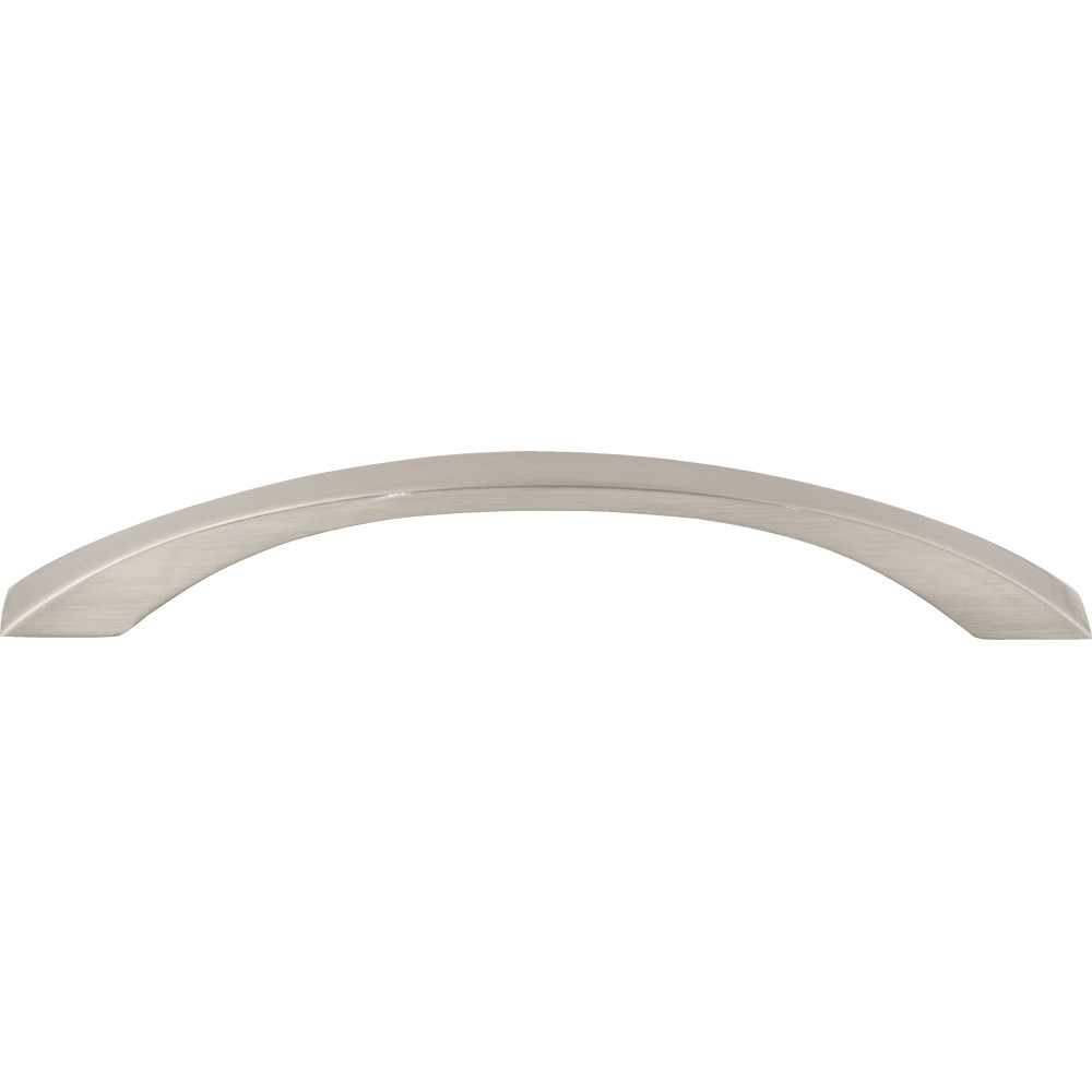 Jeffrey Alexander by Hardware Resources 767-160SN 7-9/16" Overall Length Cabinet Pull. Holes are 160 mm center-to-center. Finish: Satin Nickel