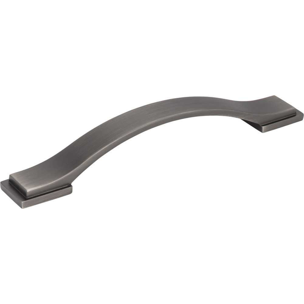 Jeffrey Alexander by Hardware Resources 80152-128BNBDL 6-13/16" Overall Length Strap Cabinet Pull.  Holes are 128mm