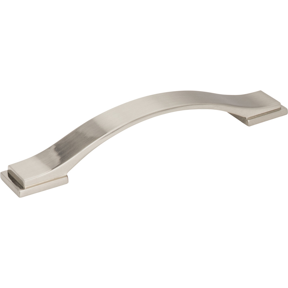 Jeffrey Alexander by Hardware Resources 80152-128SN 6-13/16" Overall Length Strap Cabinet Pull.  Holes are 128mm