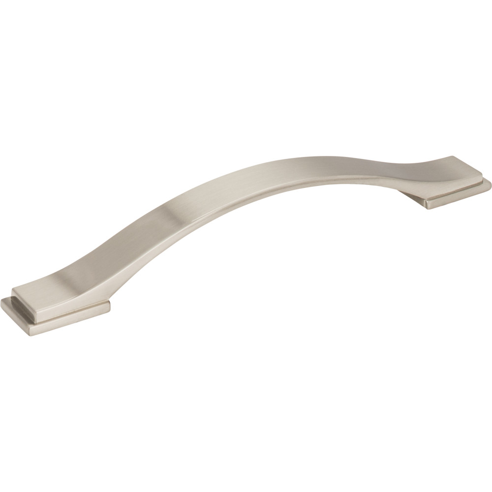 Jeffrey Alexander by Hardware Resources 80152-160SN 8-1/16" Overall Length Strap Cabinet Pull.  Holes are 160mm 