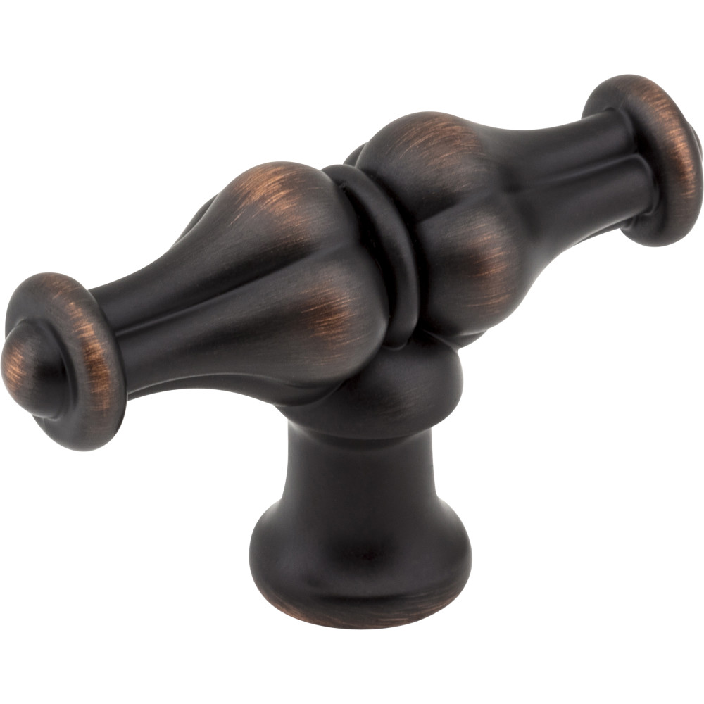 Jeffrey Alexander by Hardware Resources 818L-DBAC 2-1/4" Overall Length Cabinet Knob. Packaged with one 8/32" 