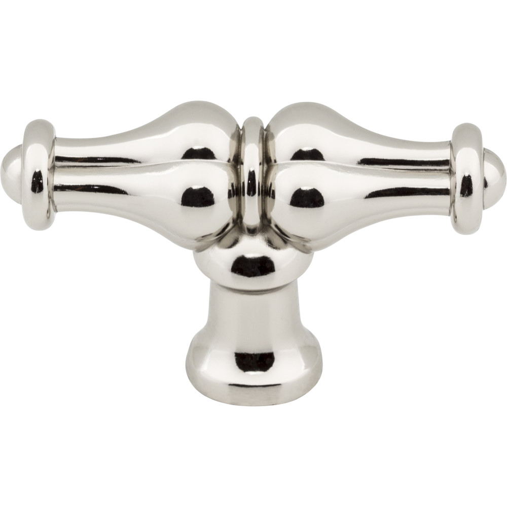 Jeffrey Alexander by Hardware Resources 818L-NI 2-1/4" Overall Length Cabinet Knob. Packaged with one 8/32" 