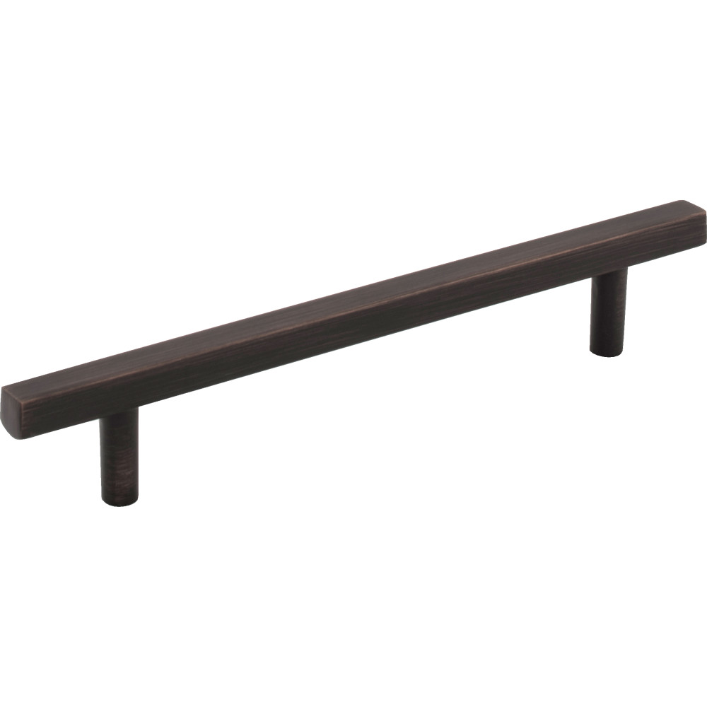 Jeffrey Alexander by Hardware Resources 845-128DBAC Dominique Cabinet Pull 7-1/16" Overall Length. Holes are 128 mm center-to-center. Finish in Brushed Oil Rubbed Bronze