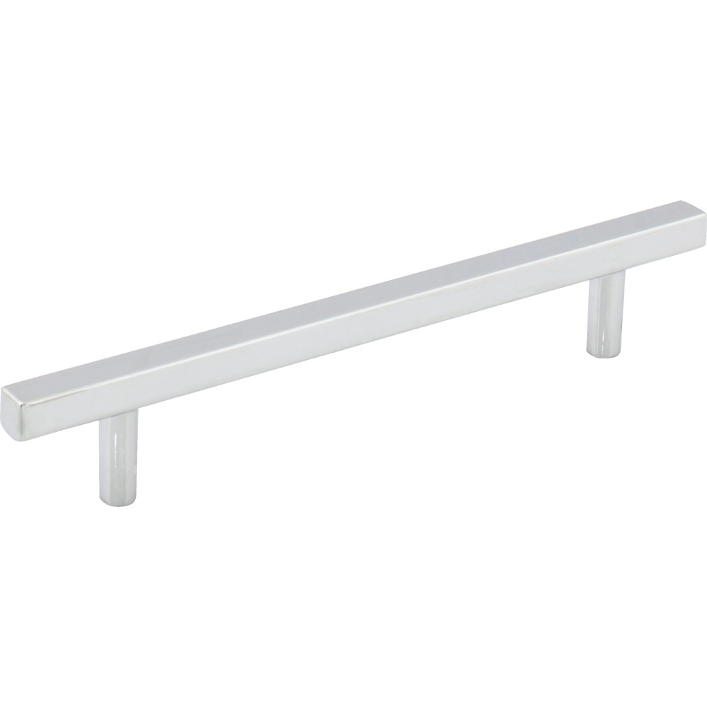 Jeffrey Alexander by Hardware Resources 845-128PC Dominique Cabinet Pull 7-1/16" Overall Length. Holes are 128 mm center-to-center. Finish in Polished Chrome