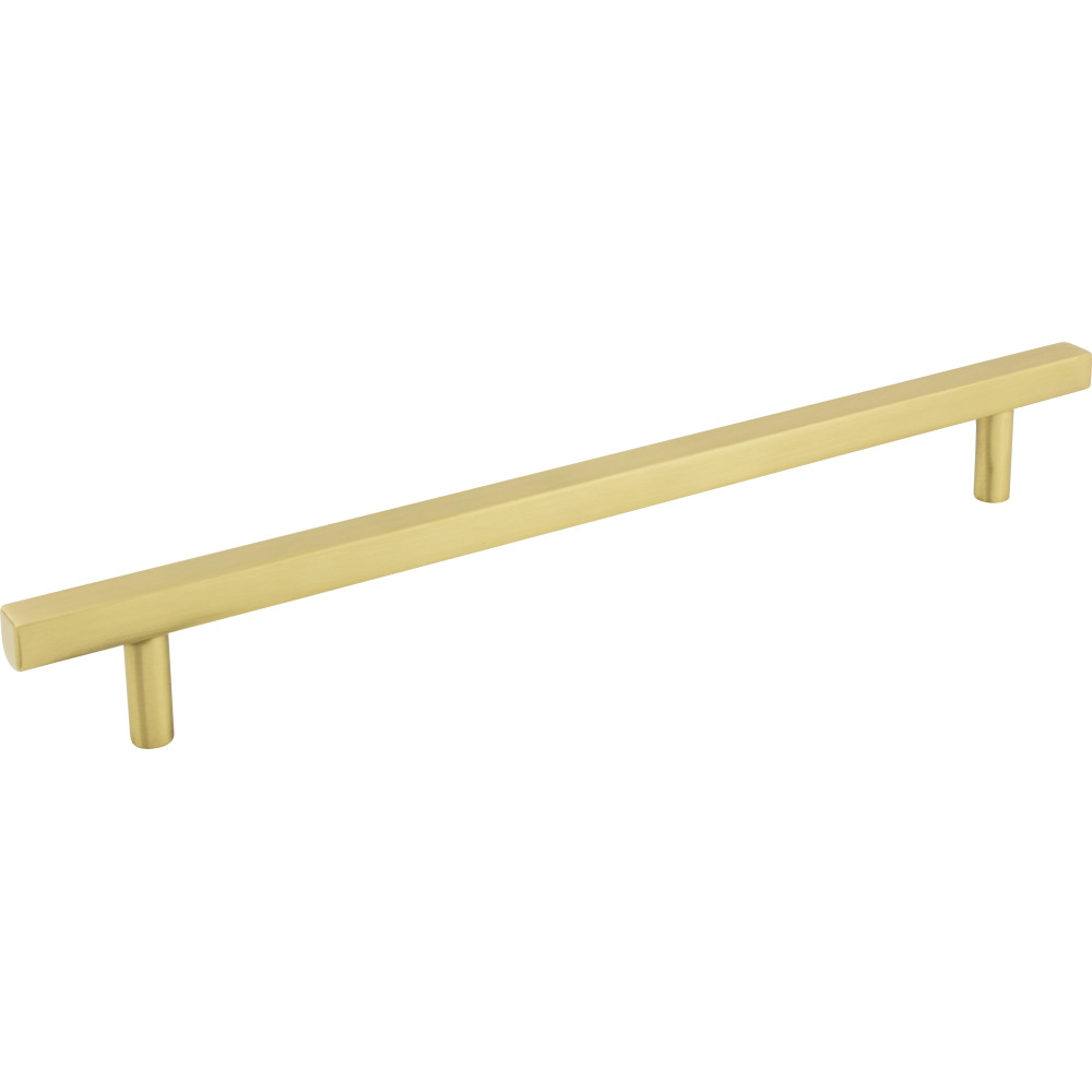 Jeffrey Alexander by Hardware Resources 845-12BG Dominique Cabinet Pull 15" Overall Length Appliance Pull. Holes are 12" center-to-center. Finish in Brushed Gold