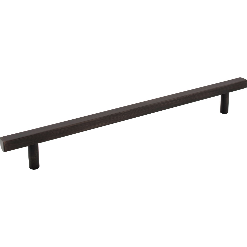 Jeffrey Alexander by Hardware Resources 845-12DBAC Dominique Cabinet Pull 15" Overall Length Appliance Pull. Holes are 12" center-to-center. Finish in Brushed Oil Rubbed Bronze
