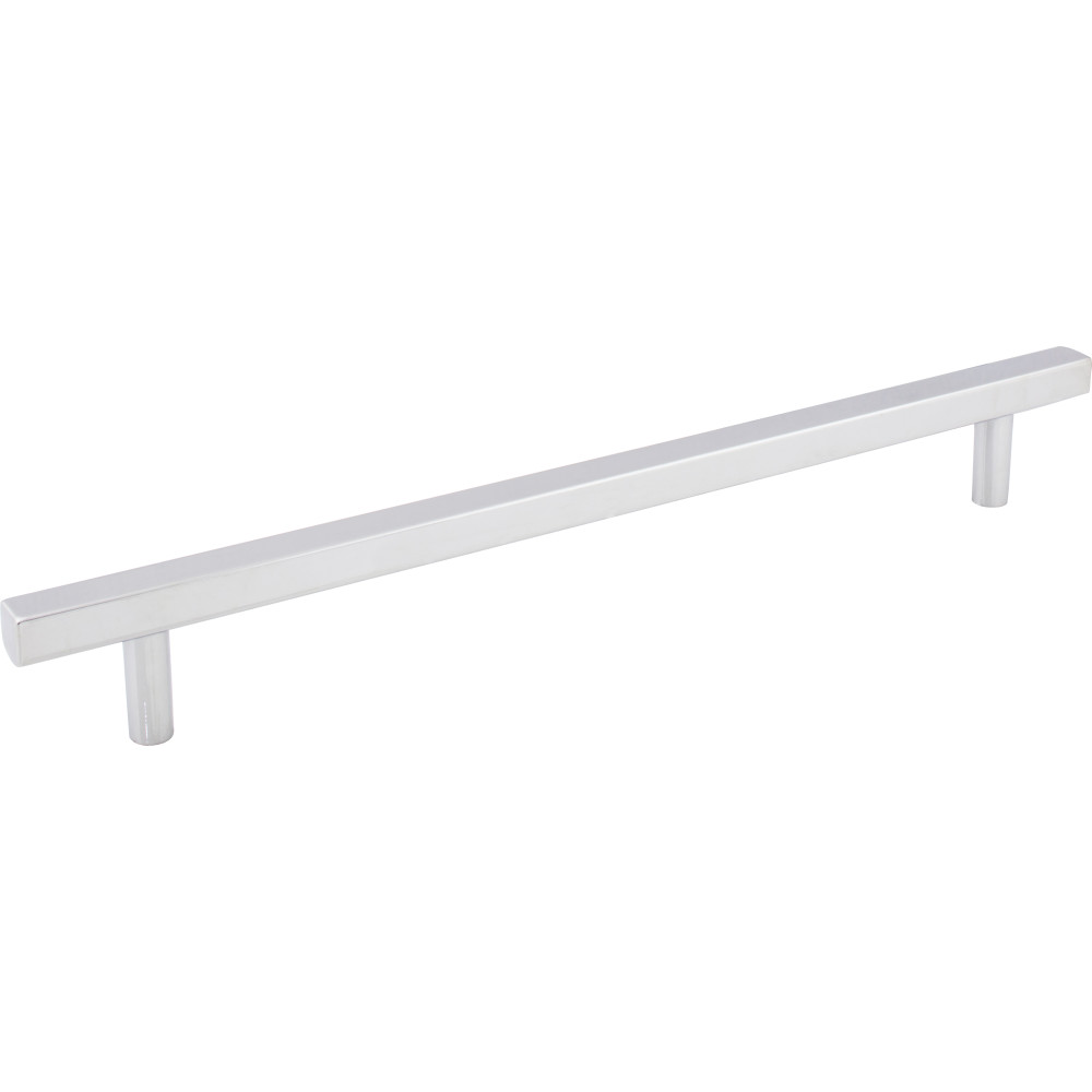 Jeffrey Alexander by Hardware Resources 845-12PC Dominique Cabinet Pull 15" Overall Length Appliance Pull. Holes are 12" center-to-center. Finish in Polished Chrome