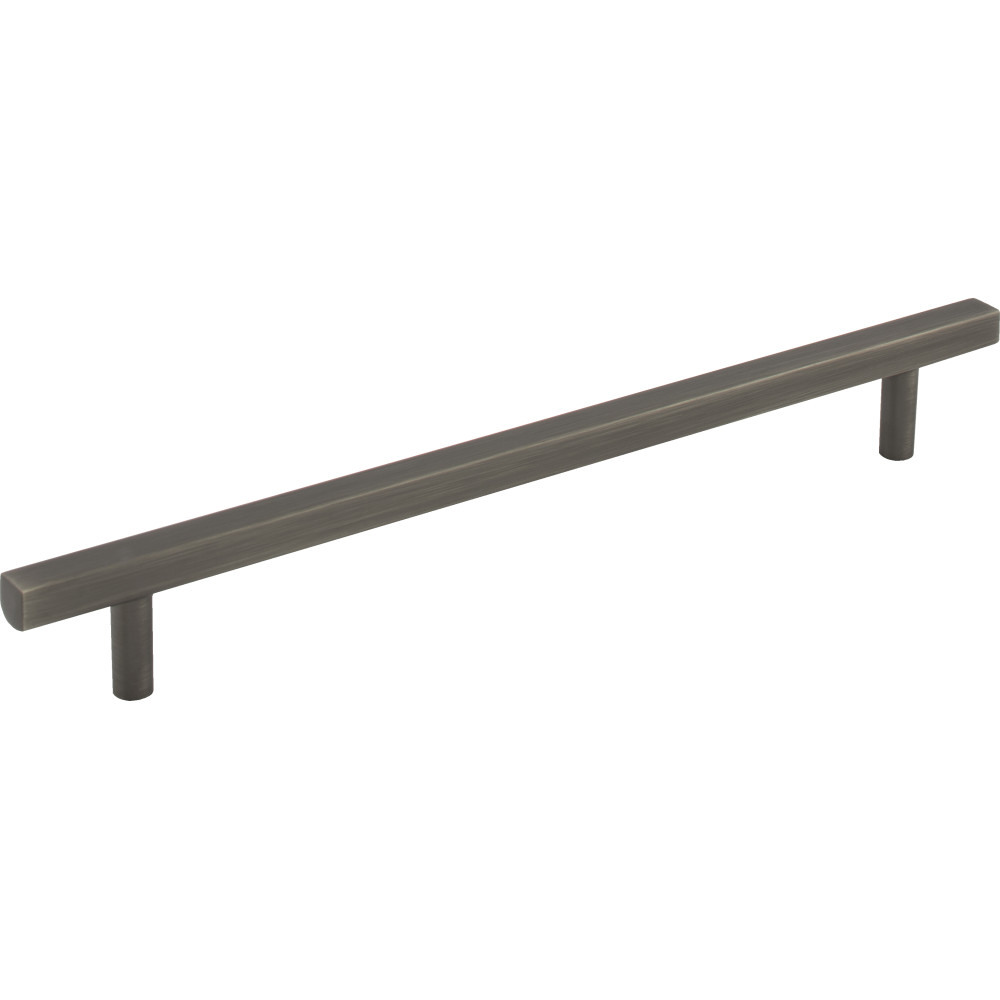 Jeffrey Alexander by Hardware Resources 845-192BNBDL Dominique Cabinet Pull 9-9/16" Overall Length. Holes are 192 mm center-to-center. Finish in Brushed Pewter