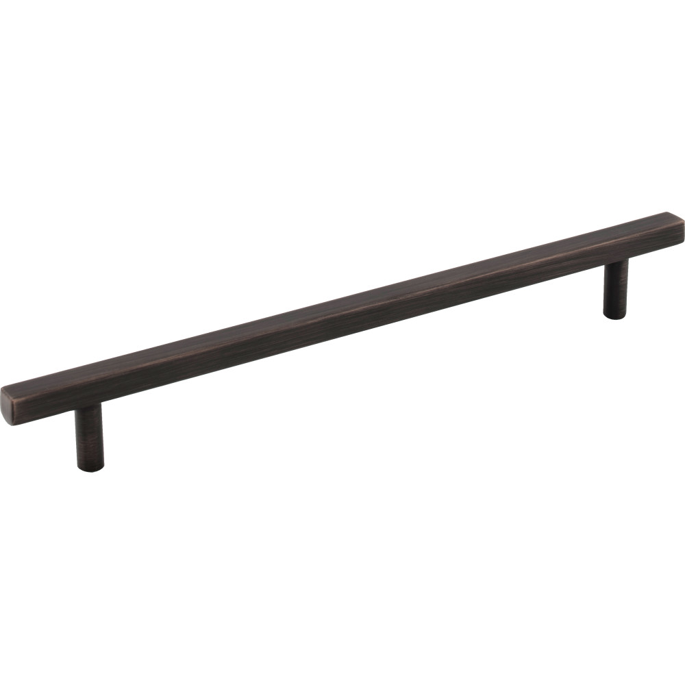 Jeffrey Alexander by Hardware Resources 845-192DBAC Dominique Cabinet Pull 9-9/16" Overall Length. Holes are 192 mm center-to-center. Finish in Brushed Oil Rubbed Bronze