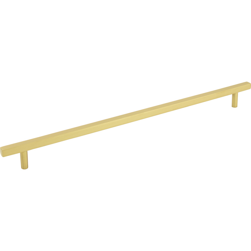 Jeffrey Alexander by Hardware Resources 845-305BG Dominique Cabinet Pull 14" Overall Length. Holes are 305 mm center-to-center. Finish in Brushed Gold
