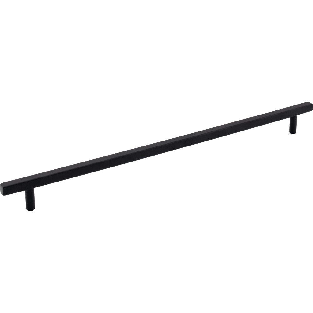 Jeffrey Alexander by Hardware Resources 845-305MB Dominique Cabinet Pull 14" Overall Length. Holes are 305 mm center-to-center. Finish in Matte Black