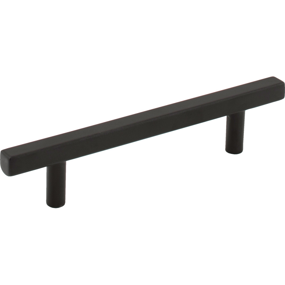 Jeffrey Alexander by Hardware Resources 845-96MB Dominique Cabinet Pull 5-3/4" Overall Length. Holes are 96 mm center-to-center. Finish in Matte Black