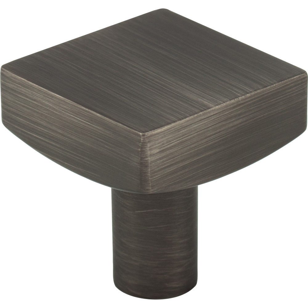 Jeffrey Alexander by Hardware Resources 845BNBDL Dominique Cabinet Knob 1-1/8" Diameter Square. Finish in Brushed Pewter