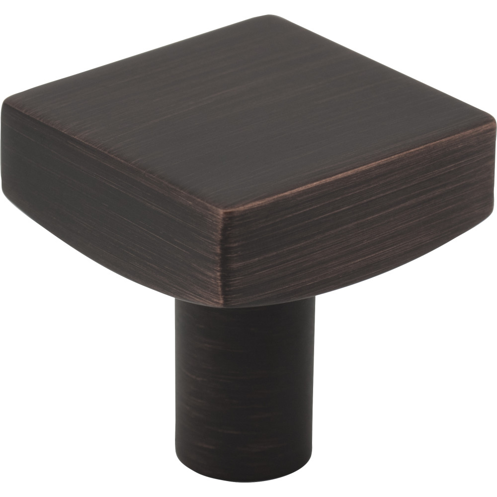 Jeffrey Alexander by Hardware Resources 845DBAC Dominique Cabinet Knob 1-1/8" Diameter Square. Finish in Brushed Oil Rubbed Bronze