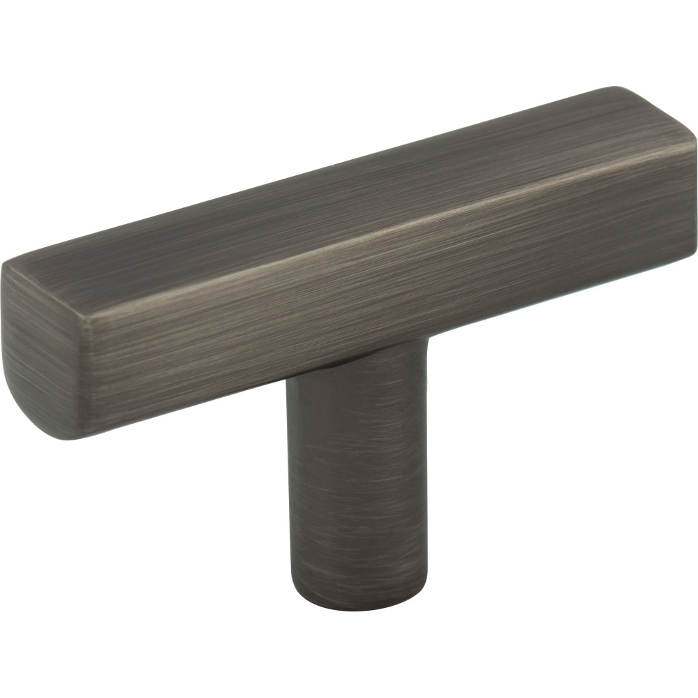 Jeffrey Alexander by Hardware Resources 845T-BNBDL Dominique Cabinet Knob 2" Overall Length Cabinet "T" Knob. Finish in Brushed Pewter