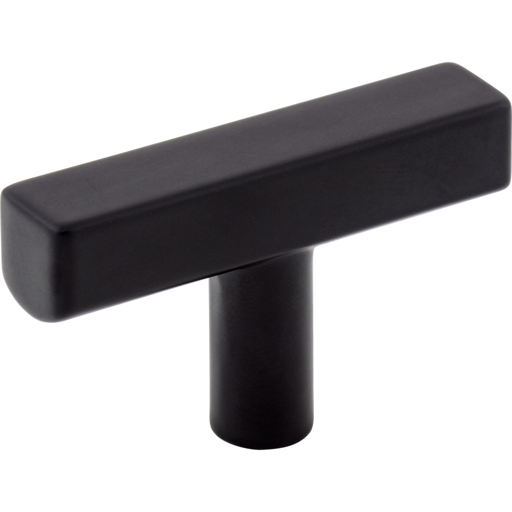 Jeffrey Alexander by Hardware Resources 845T-MB Dominique Cabinet Knob 2" Overall Length Cabinet "T" Knob. Finish in Matte Black
