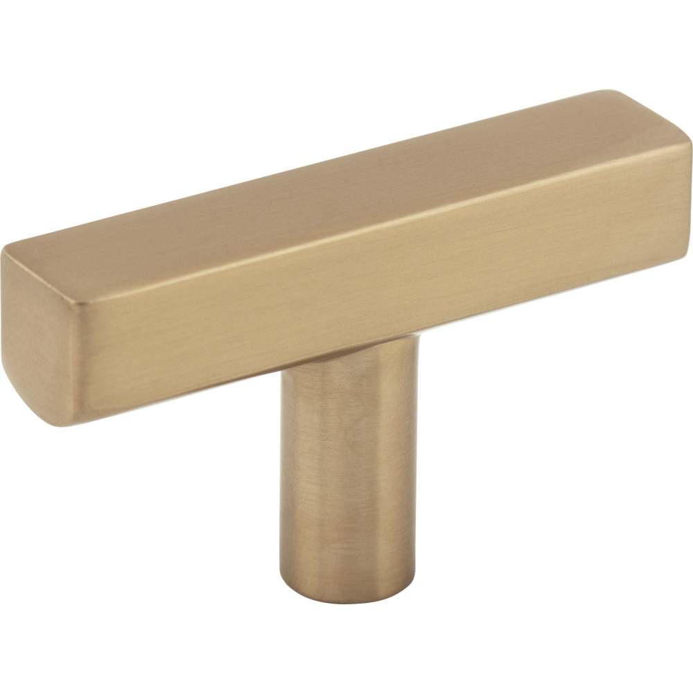 Jeffrey Alexander by Hardware Resources 845T-SBZ Dominique Cabinet Knob 2" Overall Length Cabinet "T" Knob. Finish in Satin Bronze