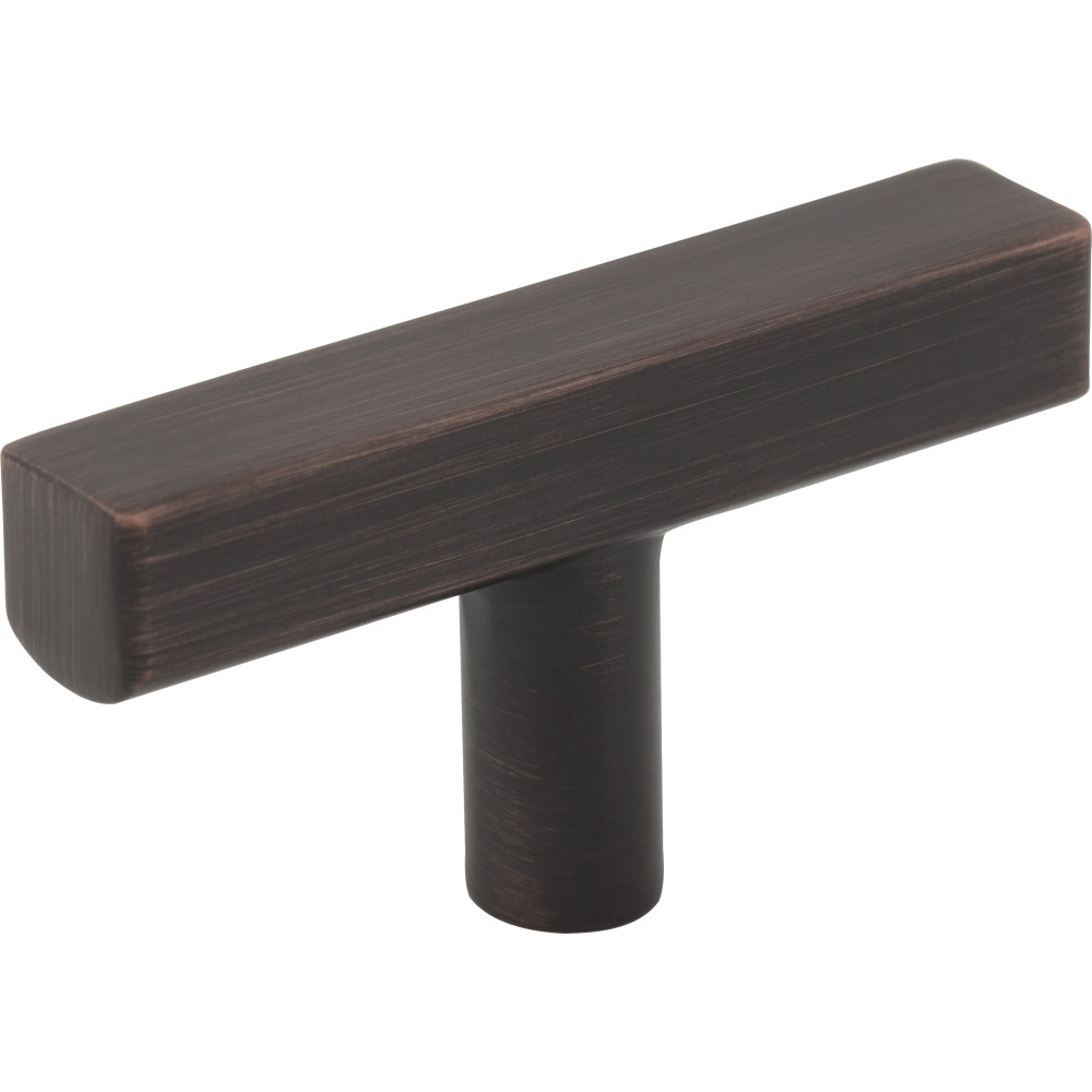 Jeffrey Alexander by Hardware Resources 845TL-DBAC Dominique Cabinet Knob 2-1/4" Overall Length Cabinet "T" Knob. Finish in Brushed Oil Rubbed Bronze