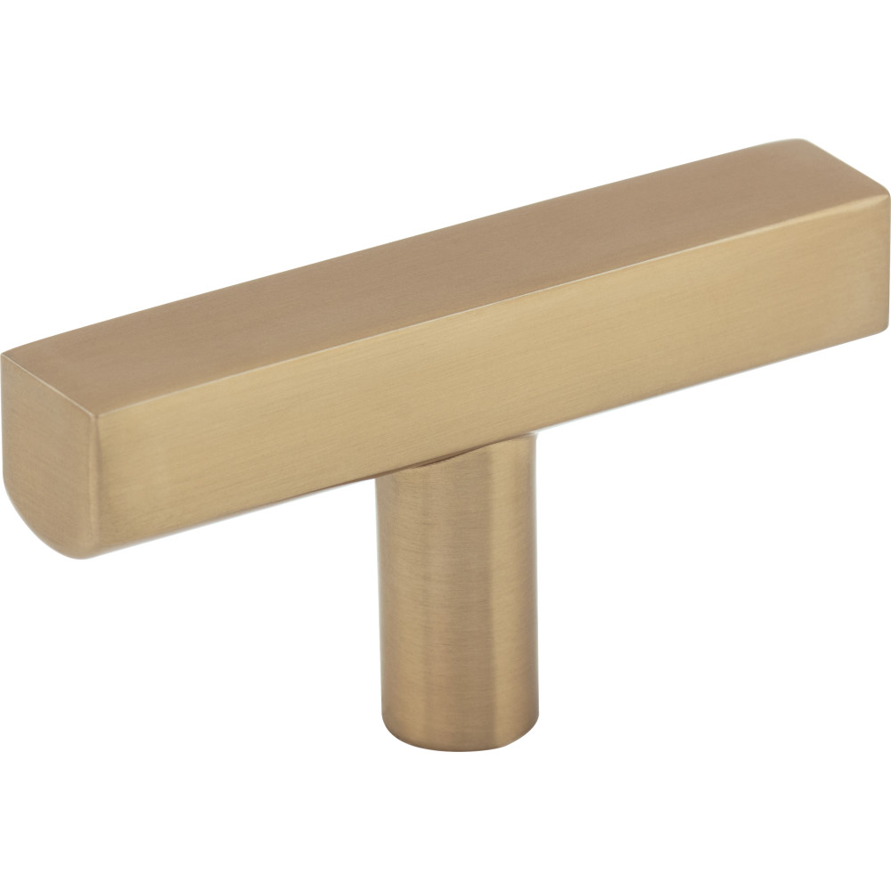 Jeffrey Alexander by Hardware Resources 845TL-SBZ Dominique Cabinet Knob 2-1/4" Overall Length Cabinet "T" Knob. Finish in Satin Bronze