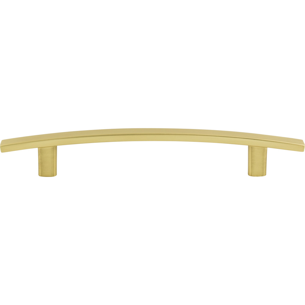 Elements by Hardware Resources 859-128BG 7-1/4" Overall Length Cabinet Pull. Holes are 128 mm center-to-center. Finish: Brushed Gold