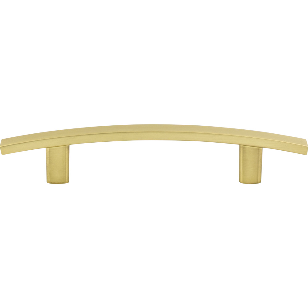 Elements by Hardware Resources 859-96BG 6" Overall Length Cabinet Pull. Holes are 96 mm center-to-center. Finish: Brushed Gold