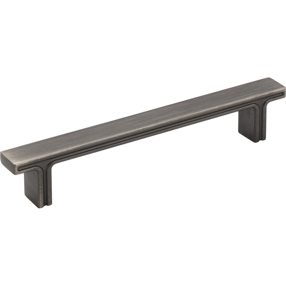 Jeffrey Alexander by Hardware Resources 867-128BNBDL 6-3/8" OL Rectangle Cabinet Pull.  Packaged with two 8-32 x 