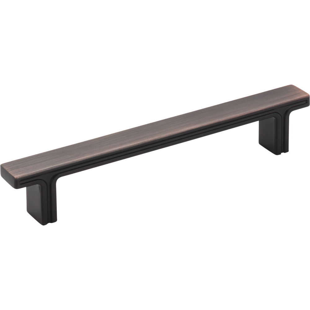 Jeffrey Alexander by Hardware Resources 867-128DBAC 6-3/8" OL Rectangle Cabinet Pull.  Packaged with two 8-32 x 