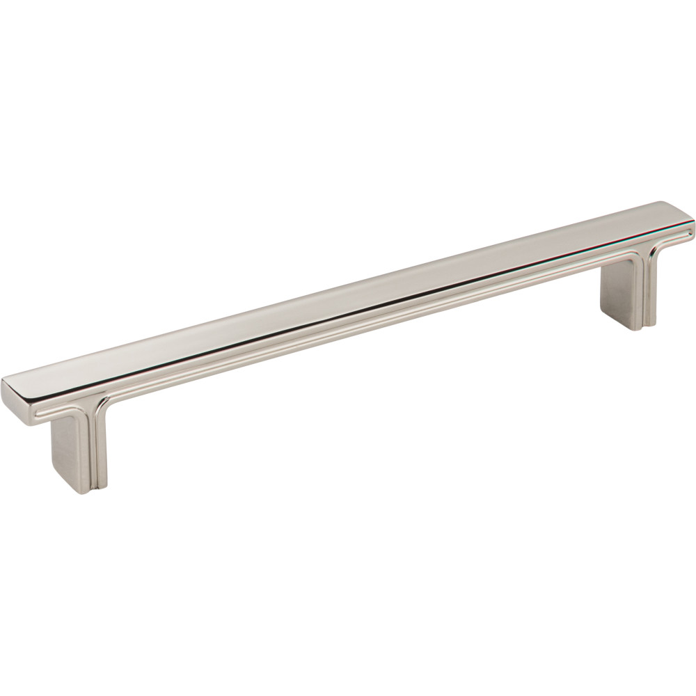 Jeffrey Alexander by Hardware Resources 867-160NI 7-5/8" OL Rectangle Cabinet Pull.  Packaged with two 8-32 x 