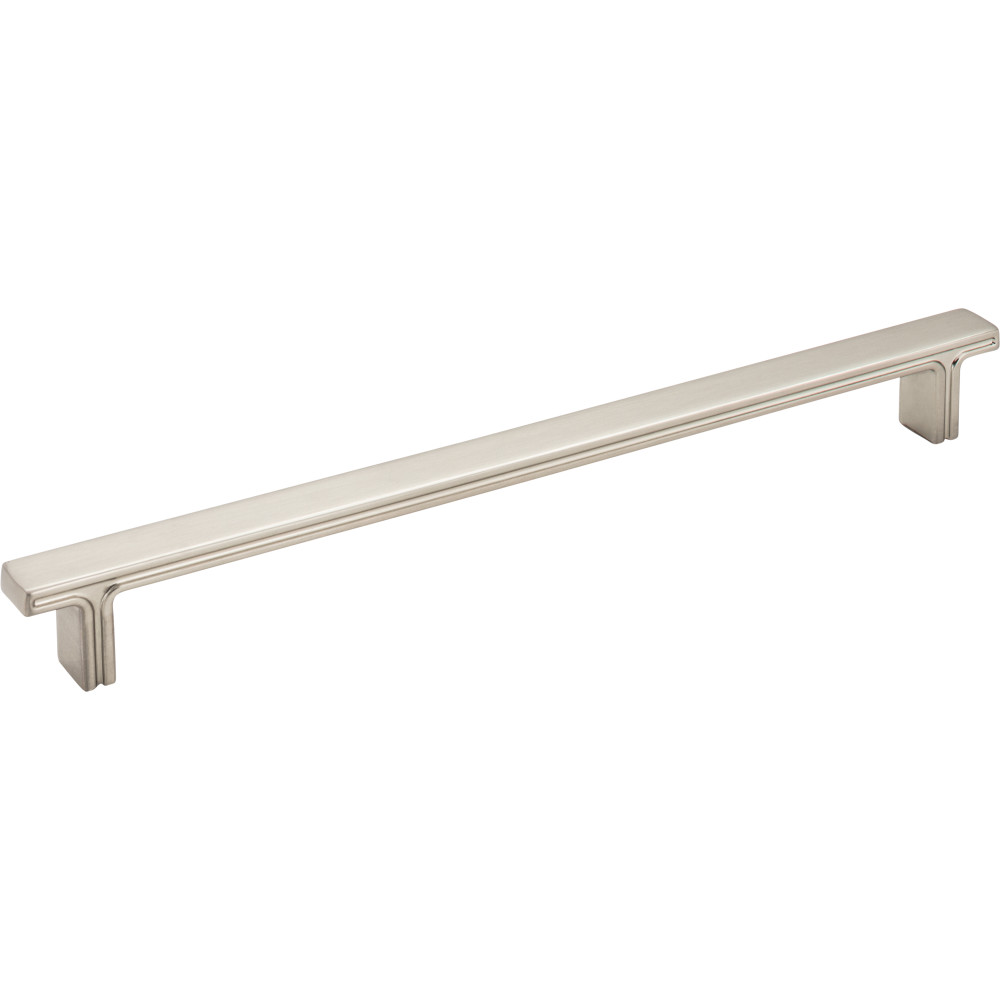 Jeffrey Alexander by Hardware Resources 867-228SN 10-5/16" OL Rectangle Cabinet Pull. Packaged with two 8-32 x