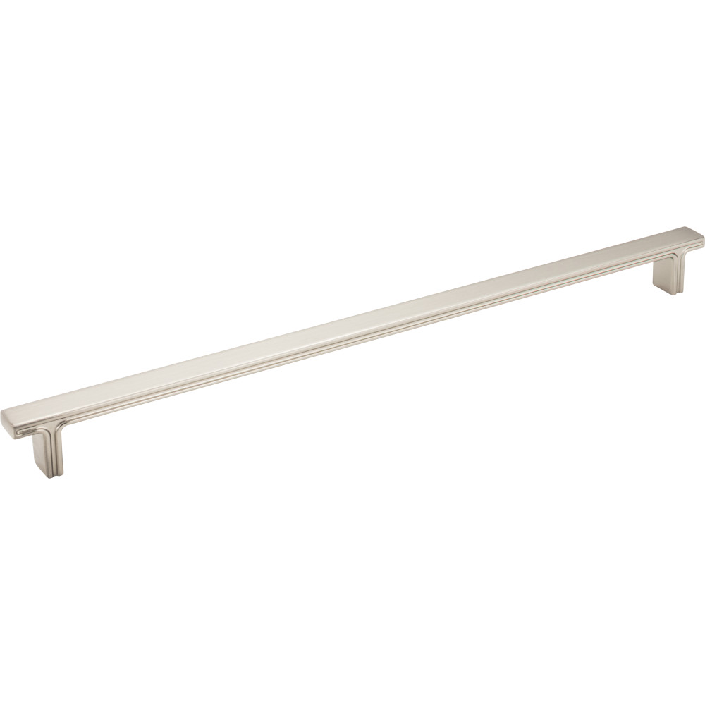Jeffrey Alexander by Hardware Resources 867-320SN 13-15/16" OL Rectangle Cabinet Pull.  Packaged with two 8-32