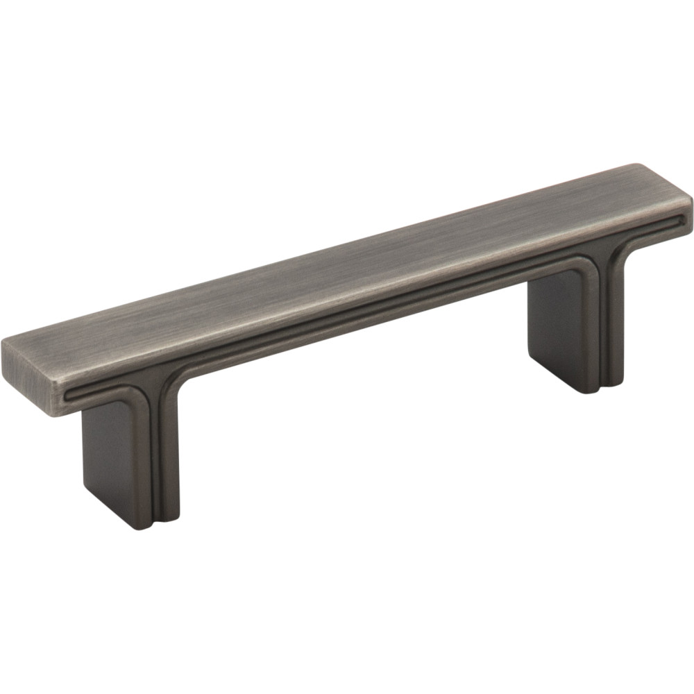 Jeffrey Alexander by Hardware Resources 867-3BNBDL 4-5/16" OL Rectangle Cabinet Pull.  Packaged with two 8-32 x