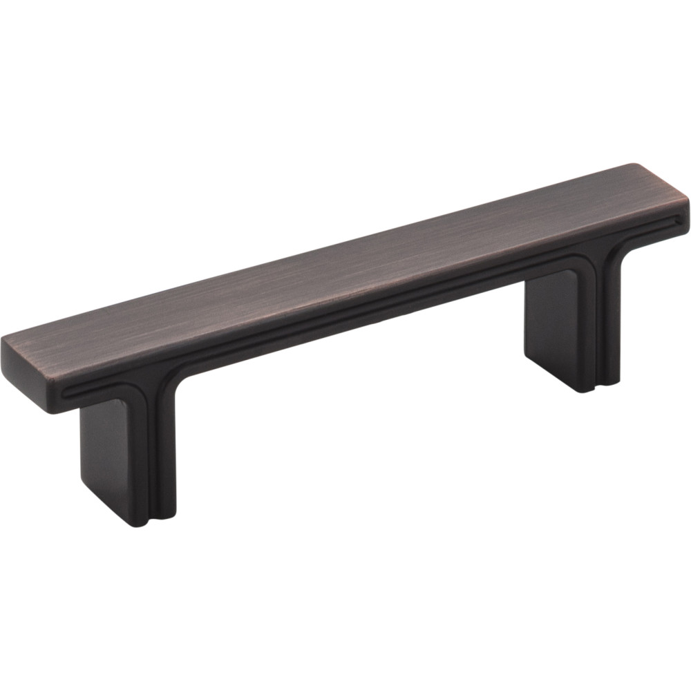 Jeffrey Alexander by Hardware Resources 867-3DBAC 4-5/16" OL Rectangle Cabinet Pull.  Packaged with two 8-32 x