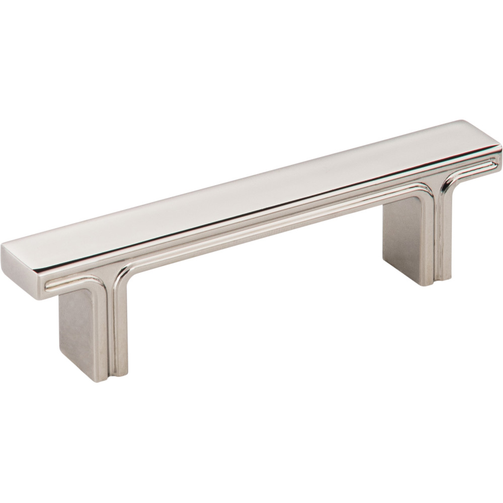 Jeffrey Alexander by Hardware Resources 867-3NI 4-5/16" OL Rectangle Cabinet Pull.  Packaged with two 8-32 x