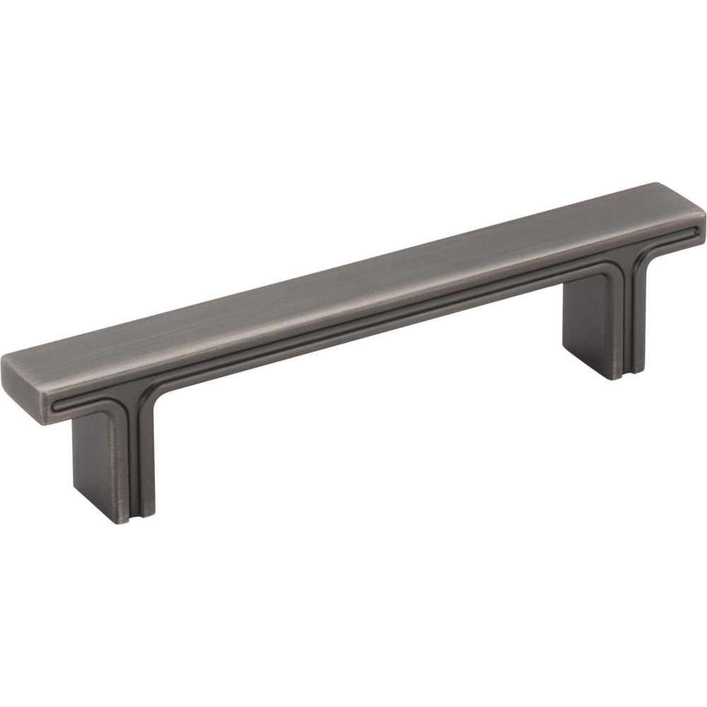 Jeffrey Alexander by Hardware Resources 867-96BNBDL 5-1/8" OL Rectangle Cabinet Pull.  Packaged with two 8-32 x 