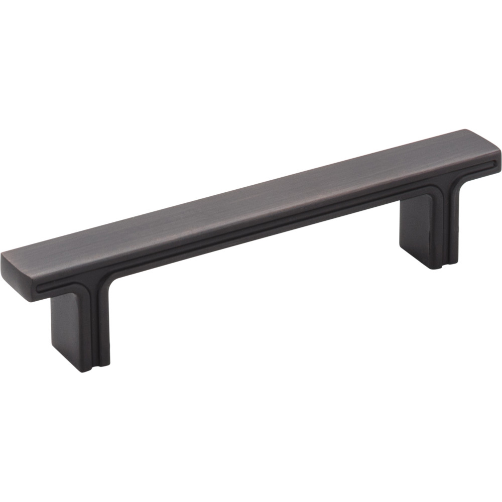 Jeffrey Alexander by Hardware Resources 867-96DBAC 5-1/8" OL Rectangle Cabinet Pull.  Packaged with two 8-32 x 